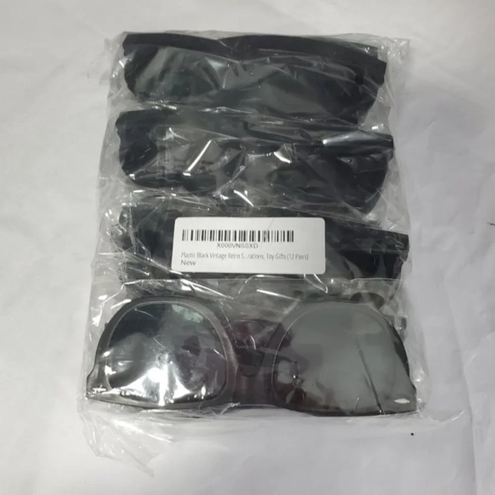 Plastic black toy gift sun glasses set 12 party supply *
